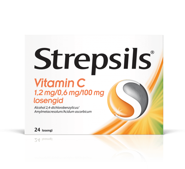 STREPSILS VITAMIIN C LOSENG 0.6MG+1.2MG+100MG N24