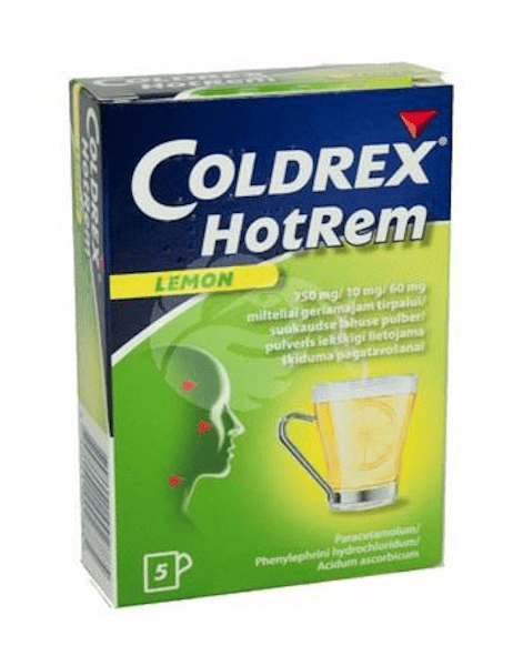 COLDREX HOTREM LEMON SUUKAUDNE LAHUSE PULBER 750MG+10MG+60MG N5