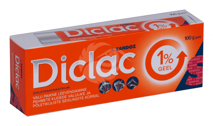 DICLAC 1% GEEL 10MG 1G 100G N1