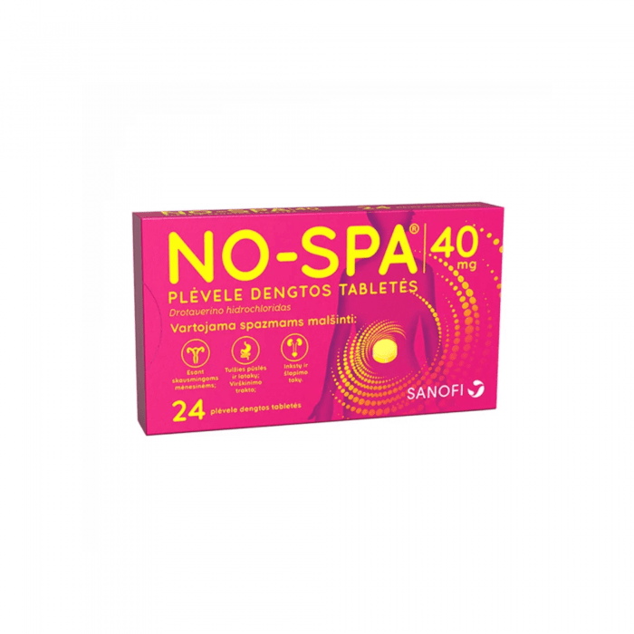 NO-SPA ÕHUKE POLÜMEERKATTEGA TBL 40MG N24