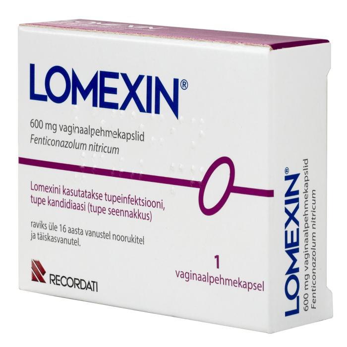 LOMEXIN 600MG VAGINAALPEHMEKAPSEL N1
