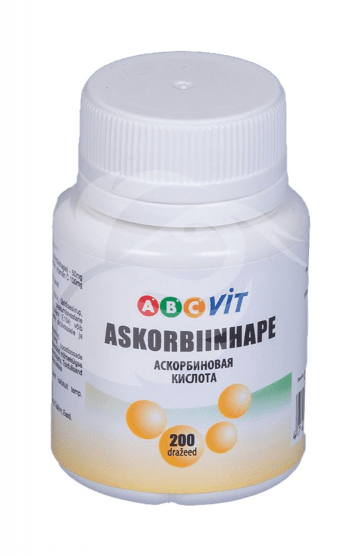 ABC VIT ASKORBIINHAPE DRAZHEED 50MG N200