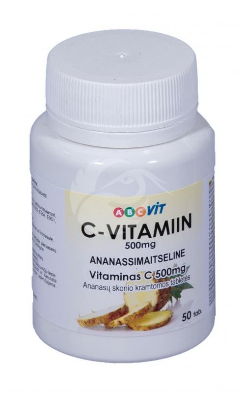 ABC VIT VITAMIIN C NÄRIMISTBL 500MG ANANASSIMAITSELINE N50
