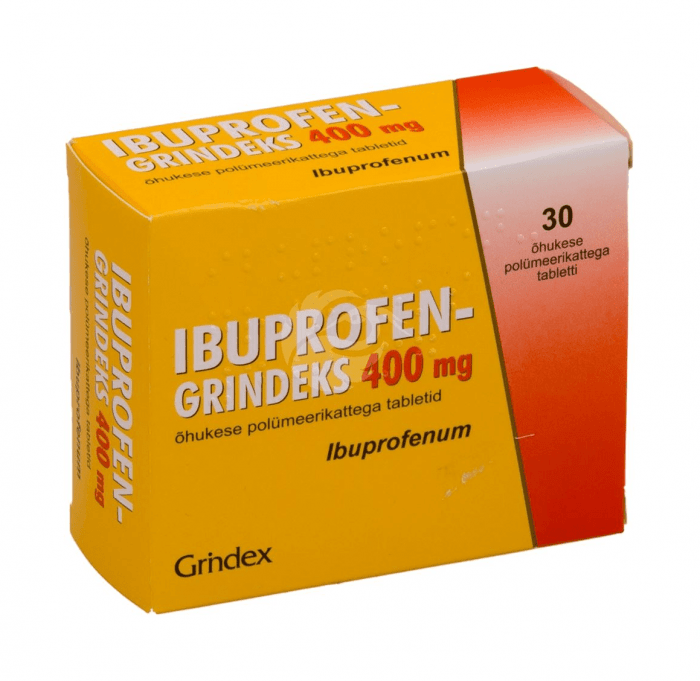 IBUPROFEN-GRINDEKS ÕHUKE POLÜMEERKATTEGA TBL 400MG N30