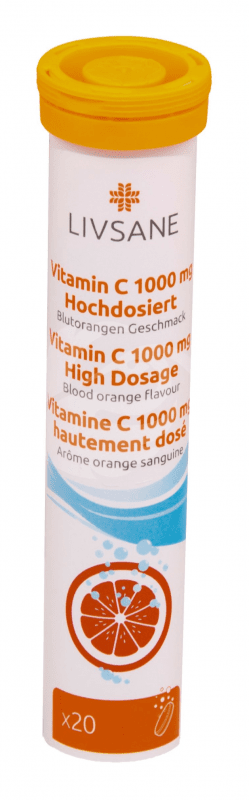 LIVSANE VITAMIIN C LAHUSTUV TBL 1000MG TUGEVATOIMELINE N20
