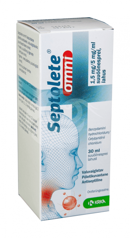 SEPTOLETE OMNI SUUÕÕNESPREI LAHUS 1.5MG+5MG 1ML 30ML N1