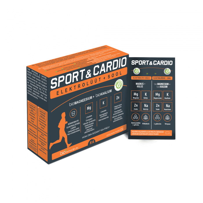 SPORT&CARDIO BIOMAGNEESIUM+ BIOKAALIUM PULBER N14