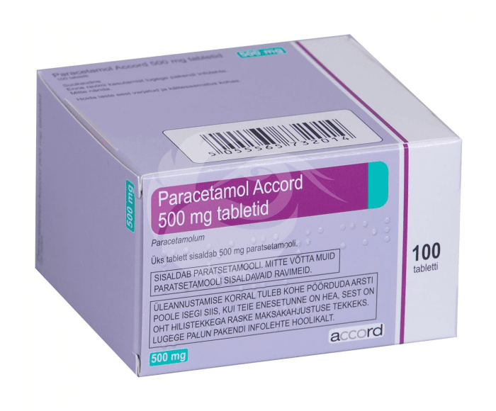 PARACETAMOL ACCORD TBL 500MG N100