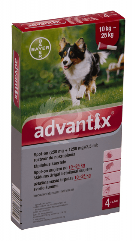 ADVANTIX TÄPILAHUS 500MG+100MG 1ML 2.5ML N4