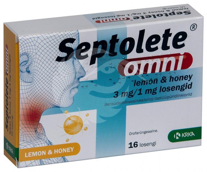 SEPTOLETE OMNI LEMON&HONEY LOSENG 3MG+1MG N16