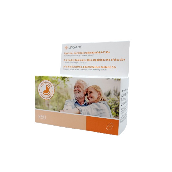 LIVSANE MULTIVITAMIIN A-Z 50+ TBL PIKATOIMELINE N60