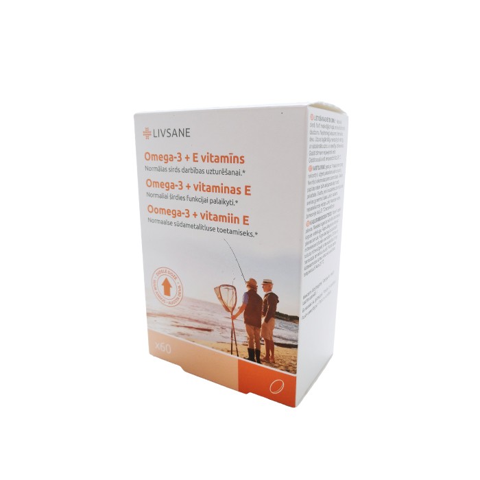 LIVSANE OMEGA-3 KALAÕLI KAPSLID 1000MG+VITAMIIN E N60