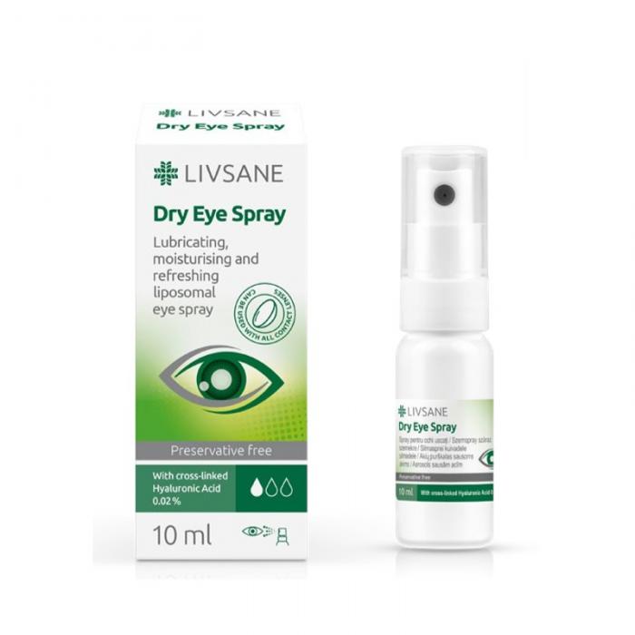 LIVSANE SILMATILGAD KUIVADELE SILMADELE SPREI 10ML