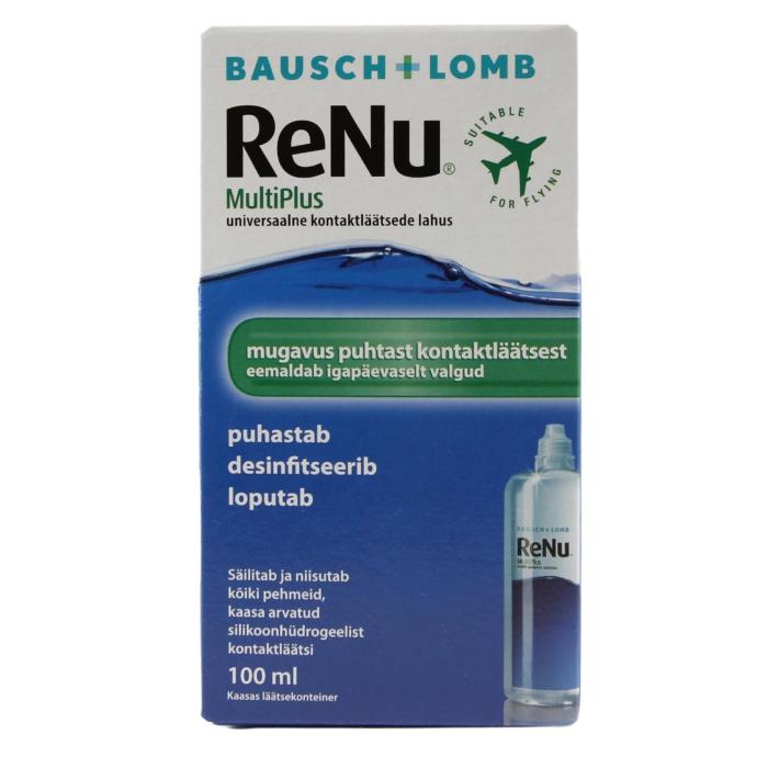 RENU MULTI PLUS KONTEINER + KONTAKTLÄÄTSE.DESINFITSEERIMISE LAHUS 100ML