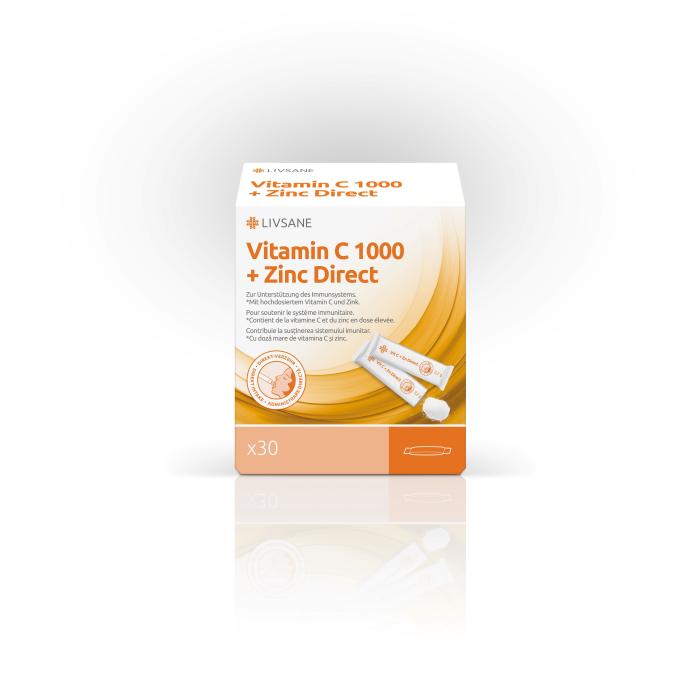 LIVSANE VITAMIIN C 1000 + TSINK DIREKT PULBER N30