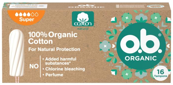 O.B. ORGANIC HÜGIEENILISED TAMPOONID SUPER N16