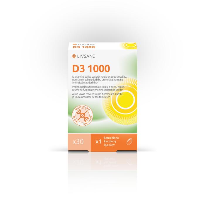 LIVSANE VITAMIIN D PEHMEKAPSLID 1000IU N30