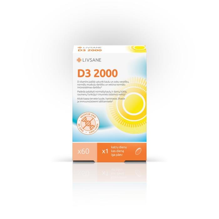 LIVSANE VITAMIIN D PEHMEKAPSLID 2000IU N60