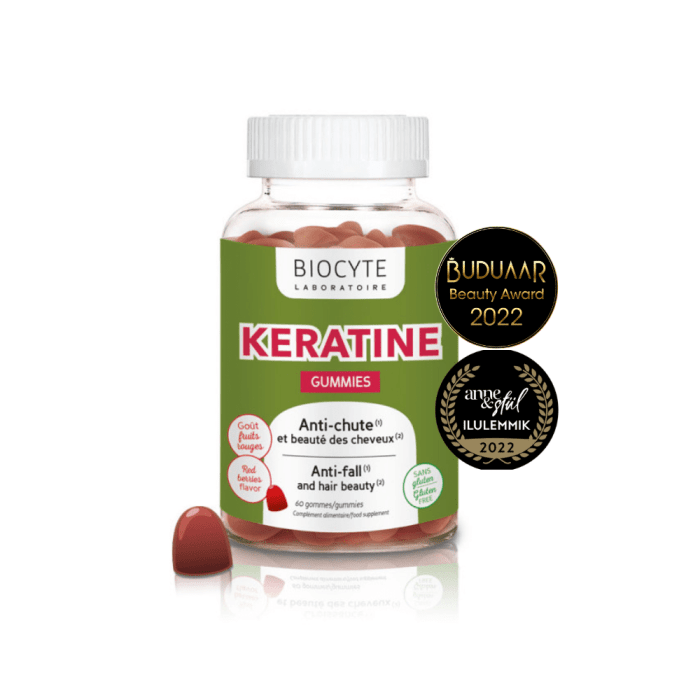 BIOCYTE KERATINE JUUKSEKASVU KUMMIKOMMID N60