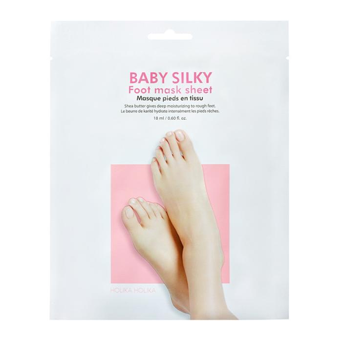 СМЯГЧАЮЩАЯ МАСКА ДЛЯ НОГ HOLIKA HOLIKA BABY SILKY FOOT MASK SHEET 18МЛ
