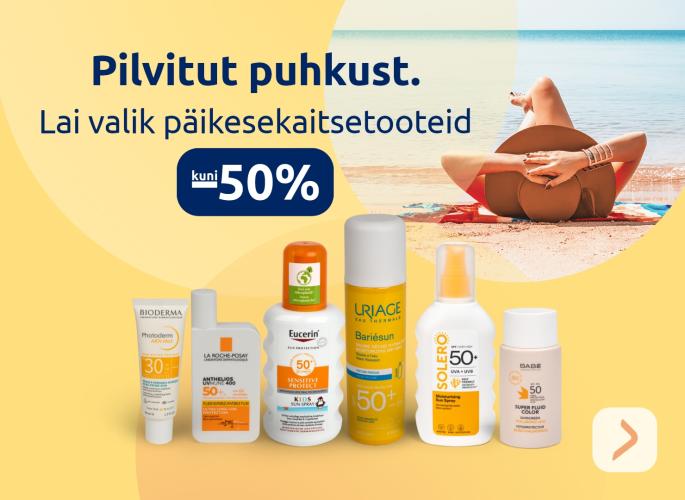 Lai valik päikesekaitsetooteid kuni -50%