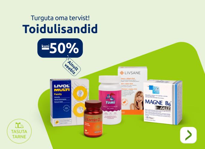 Toidulisandid kuni -50%