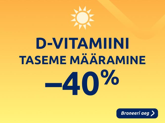 D-vitamiini taseme määramine -40%