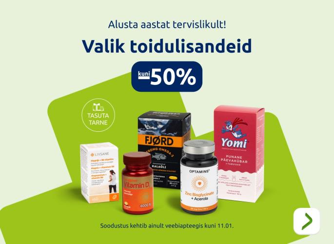 Alusta aastat tervislikult! Valik toidulisandeid kuni –50%