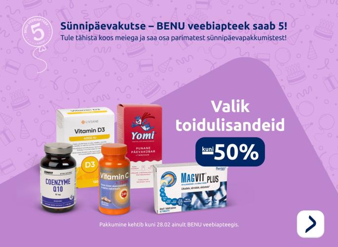 Valik toidulisandeid kuni -50%