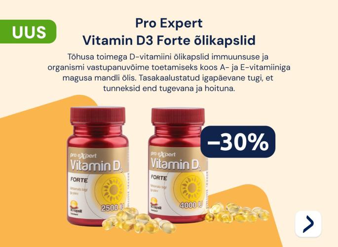 Pro Expert Vitamin D3 Forte õlikapslid -30%