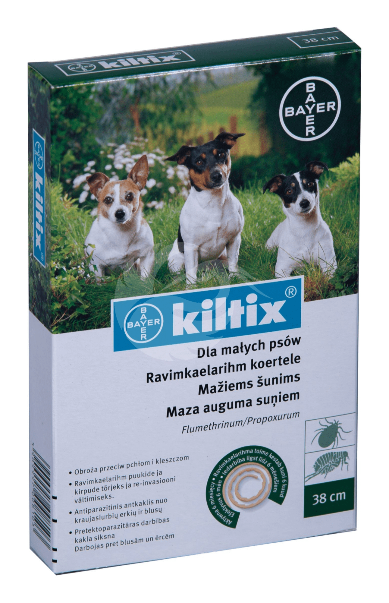 Kiltix DOG TICK COLLAR 38CM 22.4MG 100MG 1G N1 BAYE