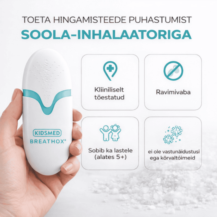Breathox soolainhalaatori peamised eelised