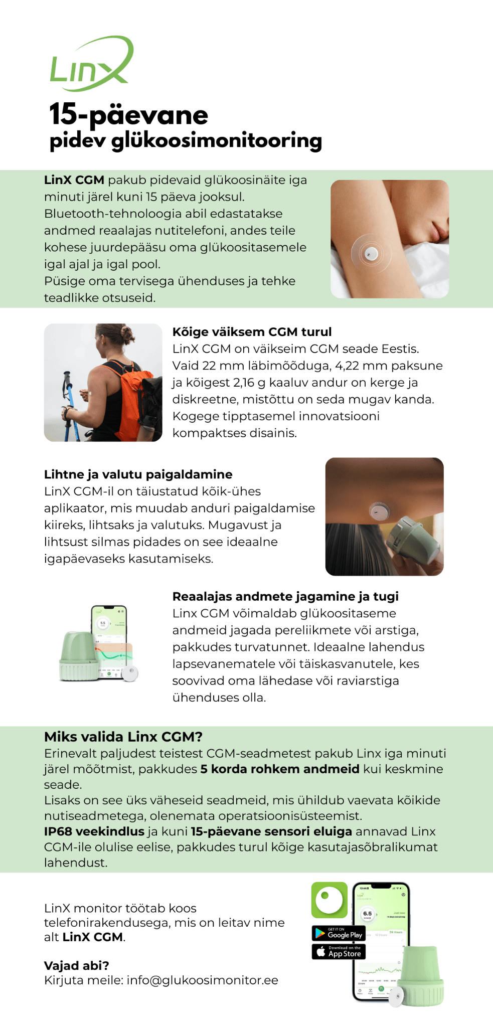 LinX CGM tootevisuaal