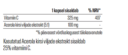 OPTAMINS LIPOSOOMNE VITAMIIN C +ACEROLA KAPSLID N60-2