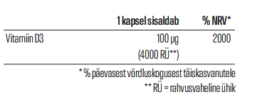 OPTAMINS LIPOSOOMNE VITAMIIN D3 KAPSLID 4000IU N60-3