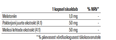 OPTAMINS MELATONIIN+PALDERJAN+ MELISS KAPSLID N60-3